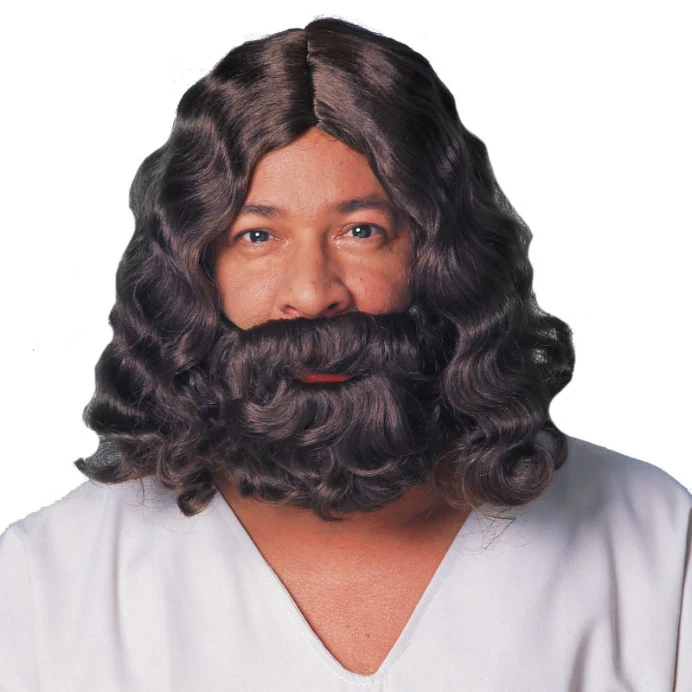 Jesus Beard And Wig - Brown 3 Jesus Beard And Wig - Brown