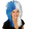 Blue And White Sports Fanatic Wig -About Costume Sales Shop 36445