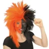 Orange And Black Sports Fanatic Wig -About Costume Sales Shop 36453