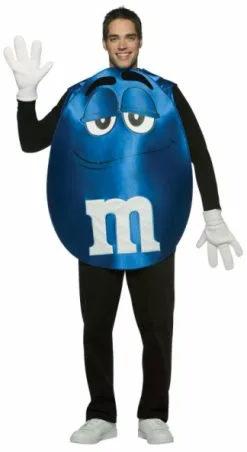 M&Ms Blue Poncho Adult Costume