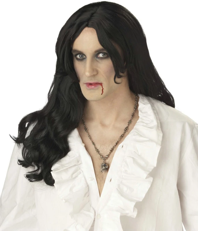 Old World Vampire (Black) Adult Wig 3 Old World Vampire (Black) Adult Wig