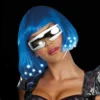 Intergalactic Light Up Blue Wig (Adult) -About Costume Sales Shop 802158