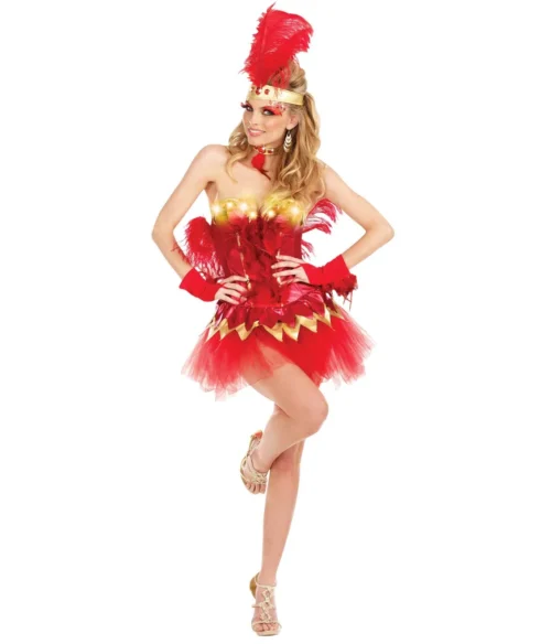 Fabulous Red Firebird Light Up Adult Costume