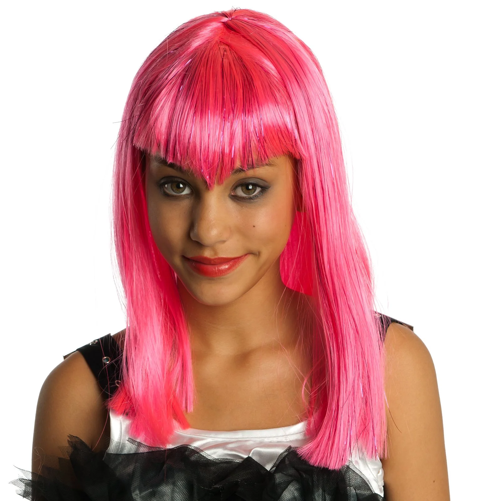 Glitter Vamp Pink Child Wig 3 Glitter Vamp Pink Child Wig