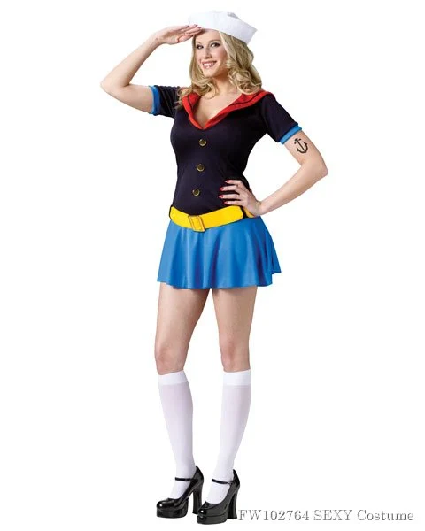 Women's Popeye Sexy Costume 3 Women's Popeye Sexy Costume