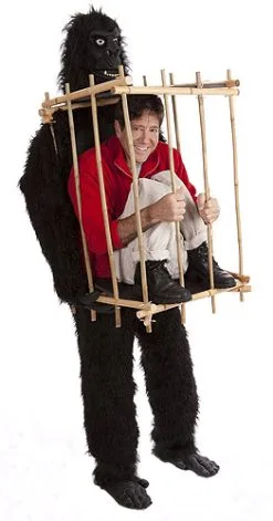 Man In A Gorilla Cage Costume